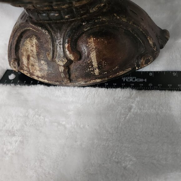 Antique-Style Attilas Original Repro Oval Scalloped Pedestal Bowl 19" x 9" - Picture 7 of 12